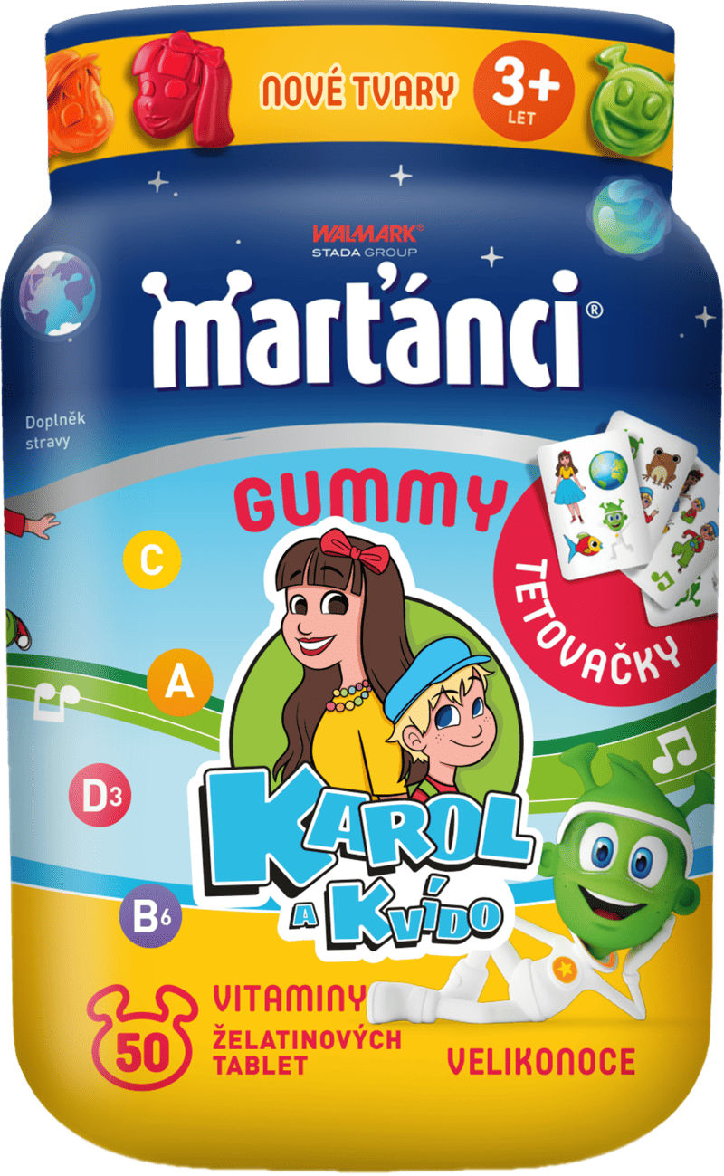 Marťánci Karola Kvído želatinové vitamíny pro děti - Velikonoce